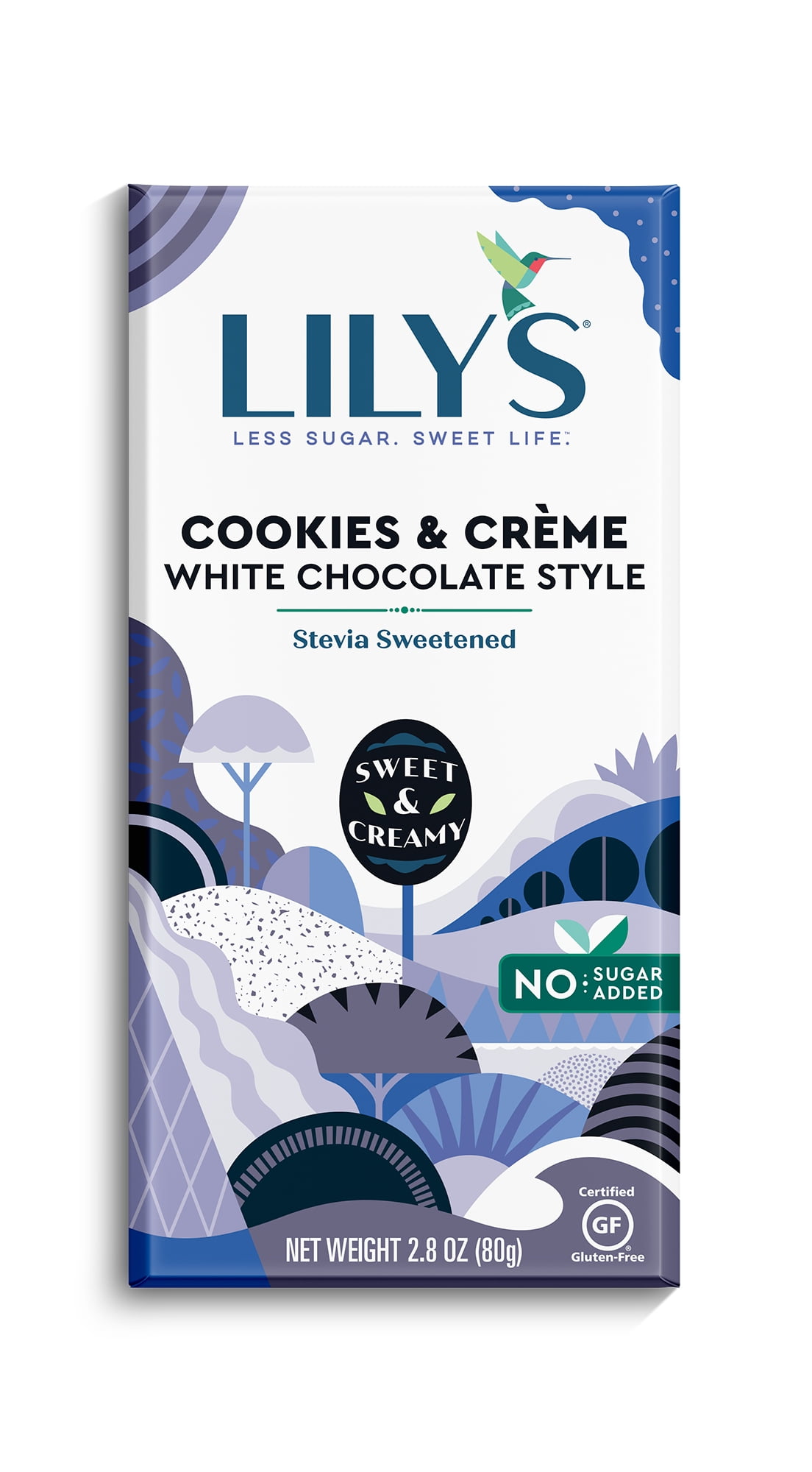 Lily's Cookies & Crème White Chocolate Style Bar, 2.8 oz