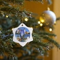 thumbnail image 7 of 3drose, Lighthouses, Apostle Islands, 3 inch Snowflake Porcelain Ornament, 7 of 7