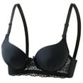 thumbnail image 2 of Purcolt Womens Bras with Underwire Lace Mesh Padded Push Up Bra Soft Comfortable Support and Lift Everyday Bras, 2 of 3