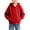 Red, variant on QTBIUQ Kids Hoodies Sweatshirt Pockets Zip up Drop Shoulder Warm Winter Sweatshirts