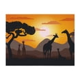 thumbnail image 4 of KLL Giraffes Of The African Savannah Print Fleece Throw Blanket, Horizontal Fleece Bedding Cute Soft Blankets Comfy Fleece Flannel Plush Home Decor for Couch & Bed -50"x40", 4 of 9