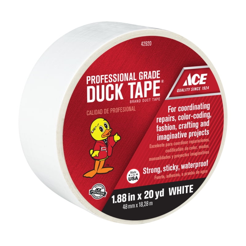 Duck  1.88 in W x 5 yd L White  Solid  Duct Tape 