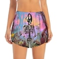 thumbnail image 2 of Hirioo Sky Sunflower Skull for Women's Double Layer Athletic Shorts High-Performance Gym Shorts with Inner Pocket, Elastic Waistband-XX-Large, 2 of 7
