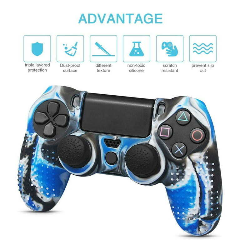 Silicone Gel Controller Cover Non-Slip Studded Guard Skin For Sony  Playstation 4 PS4 Nacon Revolution