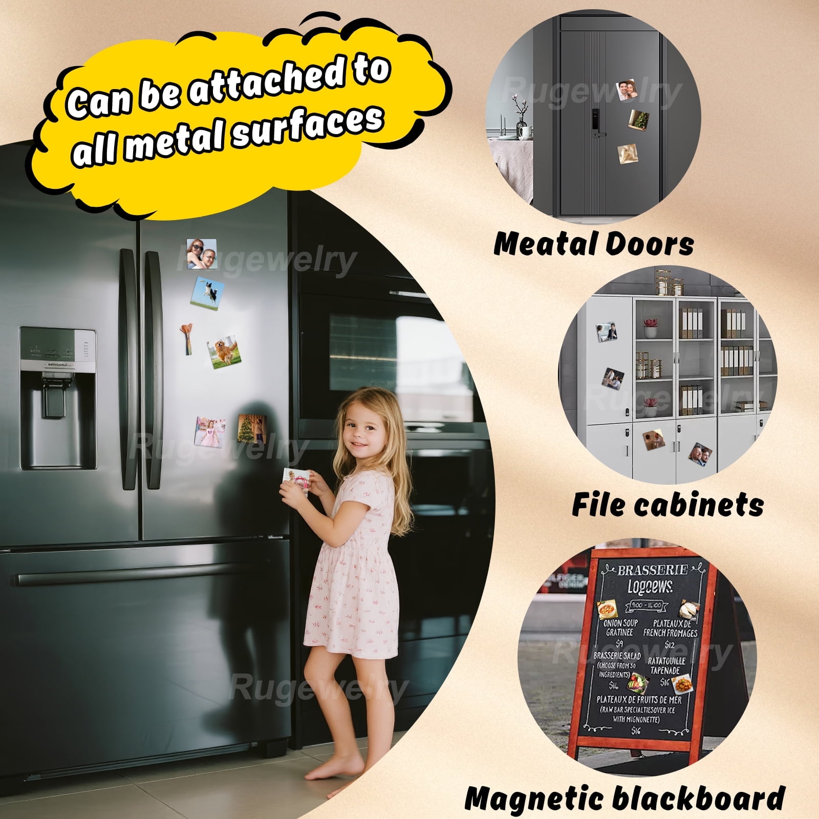 2.5×2.5in Magnet Maker Machine Kit, DIY Photo Fridge Magnet Making Machine, Press Machine+Paper Cutter+100 Sets Supplies