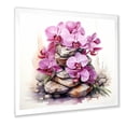 thumbnail image 2 of Designart "Beauty of Orchids in Purple III" Floral Framed Wall Art Decor - Traditional Purple Orchid Entryway Framed Wall Art, 2 of 6