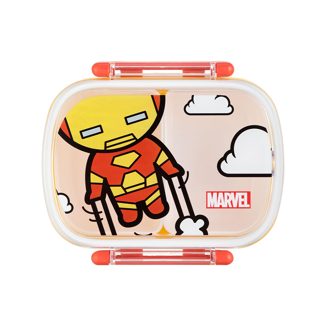 MINISO Marvel Bento Box, Lunch Box Double-layer Contanier Glass BPA Free  for Kids Student School Office 12oz, Captain America 