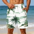 thumbnail image 2 of Erwazi Men's Board Shorts Quick Dry Swimming Trunks Printed Drawstring Waist Bathing Suit with Pockets, 2 of 6