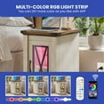 thumbnail image 6 of ModFusion Simple Elegant Nightstand with Storage, LED Light, and Charging Station, Bedroom Desk, 6 of 7