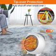 thumbnail image 2 of Heater, Portable Ptc Electric Fan Heater With Overheat & Tip-over Protection, 3s Quick Heat Up Electric Heater, 2 of 5