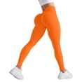 thumbnail image 2 of Celsior Compression Leggings 3D Tummy Control Compression Pants Full Length Buttery Soft Yoga Pants Workout Yoga Pants No Front Seam Leggings Tummy Shaping Pants Slim Move Cellulite Leggings Orange M, 2 of 7