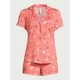 thumbnail image 7 of Joyspun Women's Dreamy Soft Collection Notch Collar Top and Shorts Pajama Set, 2-Piece, Sizes XS-3X, 7 of 7
