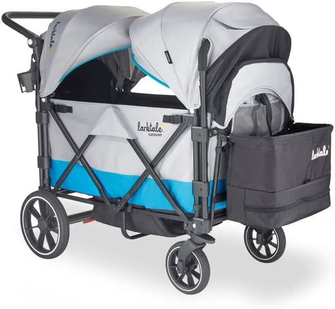 Larktale Caravan - 200 lbs. Capacity, Double Seater Collapsible Wagon ...