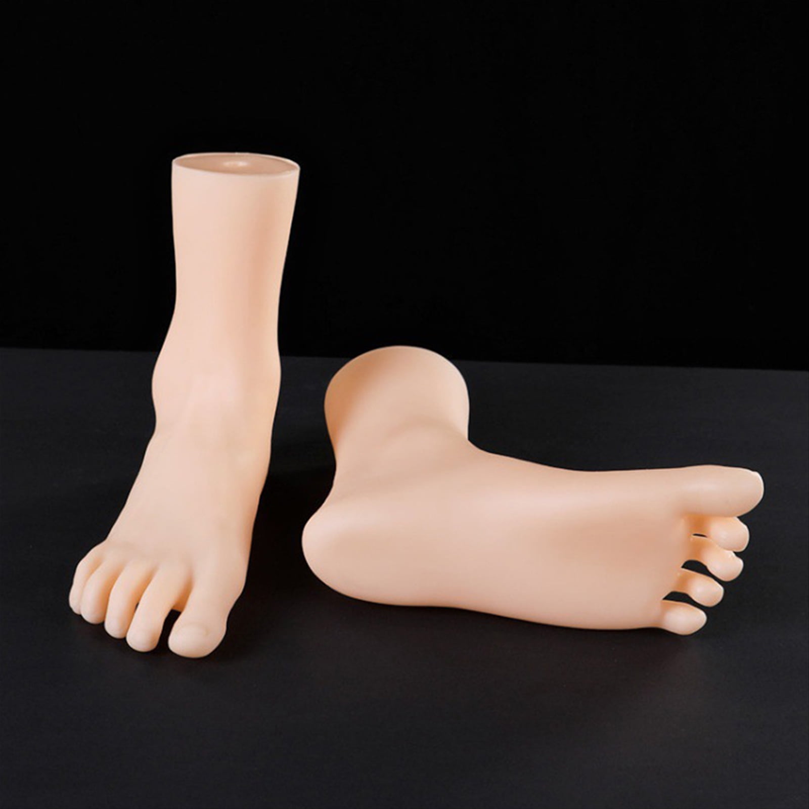 Set of 2 Professional Foot Mannequins PVC Anatomy Tools for , Podiatry & Art Studio Use