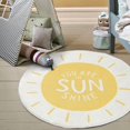 thumbnail image 3 of TEMBR Round Rug,Yellow Sun Large Non Slip Super Soft Plush Area Rug for Kids Room Playroom Nursery Bedroom, Educational Washable Circular Floor Mat for Home Room Decorative(47.2"), 3 of 6