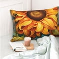thumbnail image 4 of Kdxio Cotton Pillow Cases 20"x30" Pillowcases,Soft and Breathable Bedroom Pillow Cases-Deep Yellow Colorful Sunflower-No Pillow Core, 4 of 5