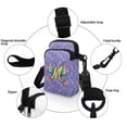 thumbnail image 5 of HELLHERO Zipper Sling Bag, Polyester Adjustable Crossbody Bag for Adults, Butterfly Letter Design, 5 of 7