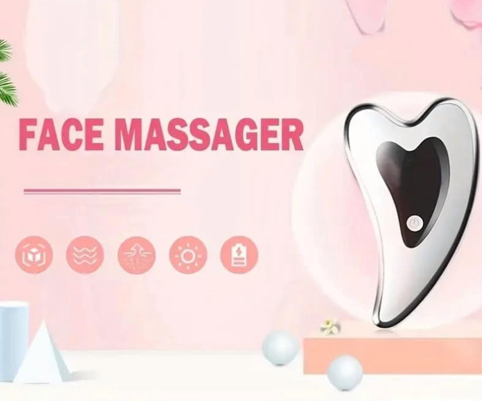 Electric Gua Sha Facial Tools - Face Sculpting Tool/Lift Device - Heated & Vibration & Red Light Massager, Anti-Aging & Wrinkles, Puffiness, Double Chin, Tension Relief