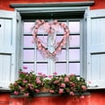 thumbnail image 6 of Valentine's Day Wreath Decoration Wood Hearts, 12.59 Inch Valentines Door Wreath for Front Door Decor Outdoor Indoor Home Wedding Anniversary, 6 of 7