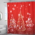 thumbnail image 1 of Decoración del baño, cortina de baño con estampado de árbol de Navidad de 120x180cm, materiales ecológicos, 1 of 9