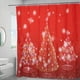 thumbnail image 4 of Cortina de ducha BuyWeek con estampado de árbol de Navidad 120 x 180 cm decoración de baño, 4 of 11