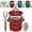 Red, variant on 46 Oz Bacon Grease Container with Strainer and Food-Grade Silicone Spatula, Vintage Kitchen Enamel Oil Can for Cooking Frying, Baking, Fat Storage Recycling Jar, Stovetop Grease Storage Pot