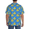 thumbnail image 3 of Gukieu Cute Yellow Rubber Ducks Print Men's Short-sleeved Shirts, Button-down Pocket Shirts, T-shirts, Beach Vacation Travel Summer Clothing-X-Large, 3 of 5