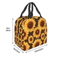 thumbnail image 3 of Salouo Chocolate Plaid Sunflower for Unisex Lunch Bag Leakproof Lunch Tote Large Capacity Reusable Insulated Lunch Box Cooler Lunch Container for Work/Office/Picnic/Travel-Black, 3 of 8