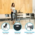 thumbnail image 6 of Lifetime Stacking Chairs, Indoor/Outdoor Commercial, Black & Silver, Adult Sized, 4 Pack (480310), 6 of 20