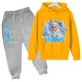 thumbnail image 3 of Conjunto de chándal de Disney Frozen para niñas, sudaderas y pantalones con capucha de Frozen Elsa, ropa deportiva para niños, traje deportivo de moda, 3 of 5