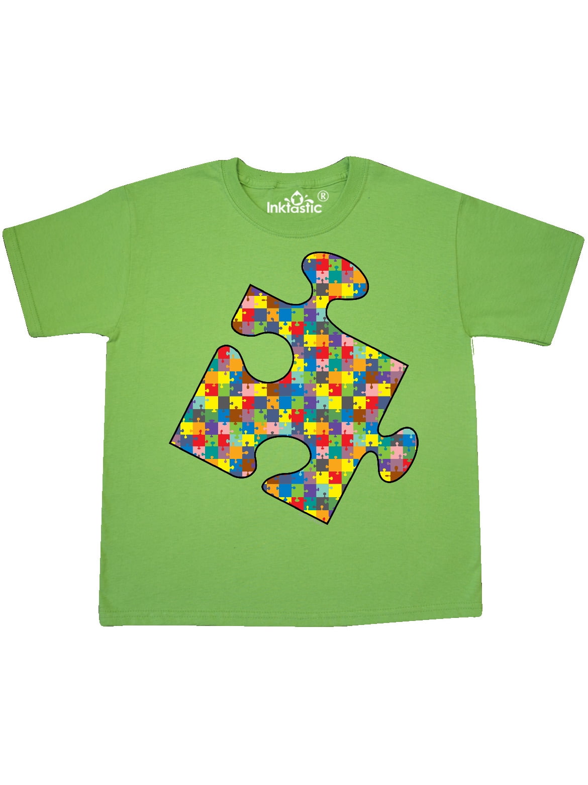 Jigsaw Patterned Jigsaw Piece Youth TShirt