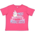 thumbnail image 3 of Inktastic Most Magical Middle Sister Cute Unicorn Girls Toddler T-Shirt, 3 of 5