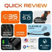 Delton 20x Bluetooth Headset, Ultralight Wireless Headphones for Computer, Laptop & Smart Phones.