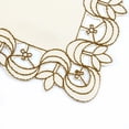 thumbnail image 4 of Lefu Table Runner Embroidered Floral Lace Fabric Translucent Gauze Table Cloth, 4 of 9