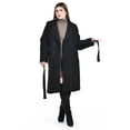 thumbnail image 4 of Abrigo largo con cinto Roman Fashion /Tallas Extras, 3013 (Negro) negro 42, 4 of 5