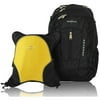 Obersee Bern Diaper Bag Backpack and Cooler, Black/Yellow