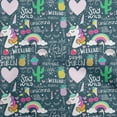thumbnail image 1 of oneOone Velvet Light Pink3 Fabric Unicorn Pattern Sewing Material Print Fabric By The Yard 58 Inch Wide, 1 of 5