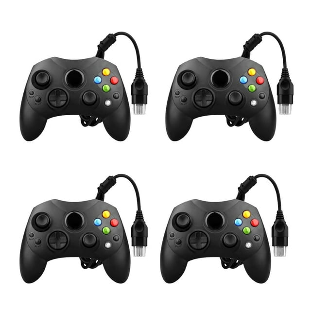 Pack 4 Controles Para Xbox Clasico Negro, Colores Cristal