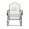 thumbnail image 2 of SalonMore Outdoor Rocking Chair with Instruction Manual and Wrench, Dark Brown, 2 of 8