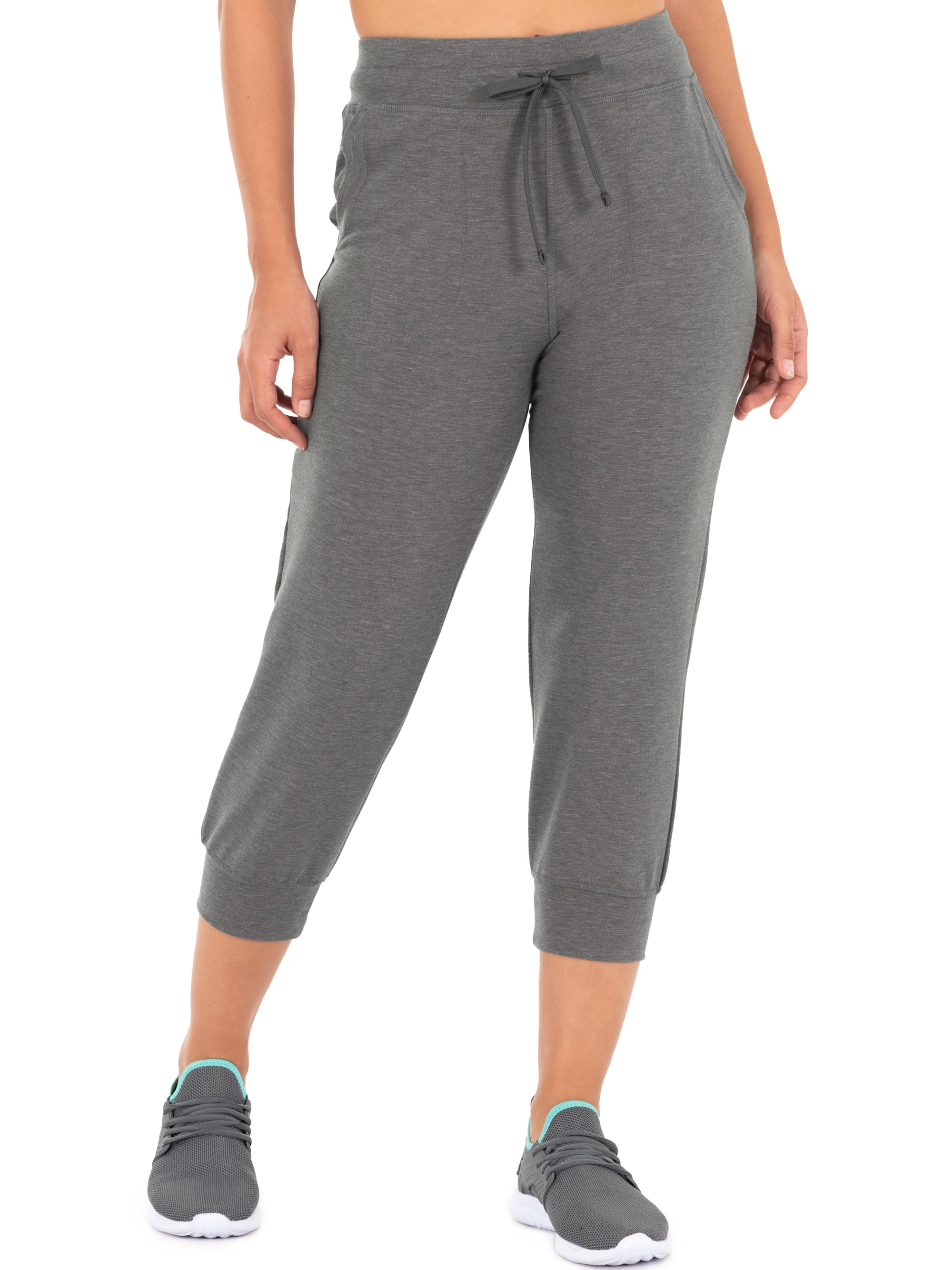 Athletic Works Women's French Terry Athleisure Capri Jogger Pant -  Walmart.com