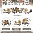 thumbnail image 2 of norband Metal Flower Wall Decor Vintage Spring Metal Flower Wrought Iron Scroll Sculpture 15.7''x3.7'' Farmhouse Leaf Wall Decor with Nails for Summer Bedroom Kitchen Indoor Outdoor(Brown), 2 of 12