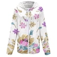 thumbnail image 4 of Dyfzdhu Zip Up Hoodie Women Trendy Floral Printed Long Sleeve Fall Jacket Hooded Sweatshirt With Pockets Plus Size, 4 of 4