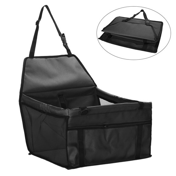 Portable Dog Car Booster Seat Pet Car Seat Carrier Travel Bag Dog Supply (Black)