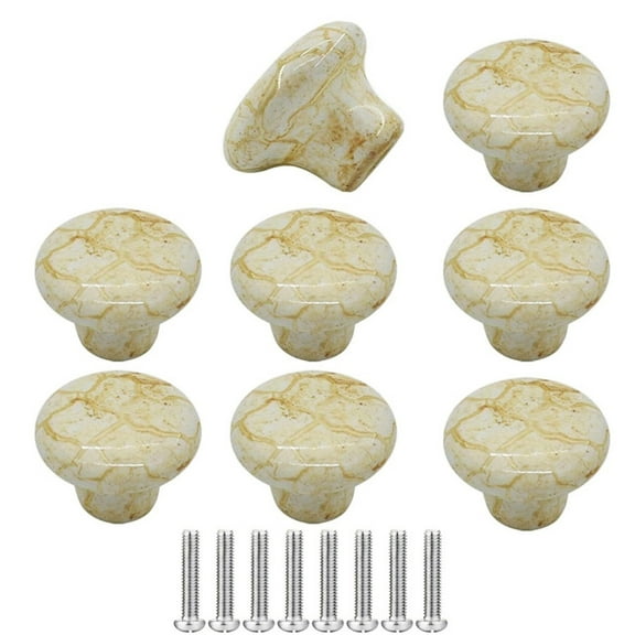 8 Pcs, 1.2"ceramic Knobs For Cabinet, Closet, Dresser, Marble Drawer Knobs