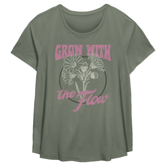 Women's Lost Gods Grow With the Flower  Graphic T-Shirt