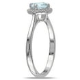 thumbnail image 3 of Everly Women's Aquamarine Sterling Silver Engagement Ring, 3 of 6