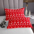 thumbnail image 3 of YST Christmas Twin Bedspread Set,Xmas Elk Deer Quilt Set,Winter Snowflake Coverlet Set Candy Pine Tree Christmas Gift Bedspread Sets,Red Christmas Decoration, 3 of 5