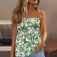 thumbnail image 2 of Patriotic Shirts For Women, Summer Tube Tops Cute Sexy Off Shoulder Floral Sleeveless Elastic Tunic Smocked Tops Womens Green Sweatshirt Crop Tops Size Women Tops Tunic Tops (S, Army Green) ZMTing, 2 of 4
