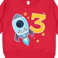 thumbnail image 3 of Inktastic Rocket Space Ship Happy Third Birthday Toddler Sweatshirt, 3 of 4