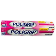 Poligrip Super Denture Adhesive Cream, Original, 2.4 oz (3 Pack) (Bundle)